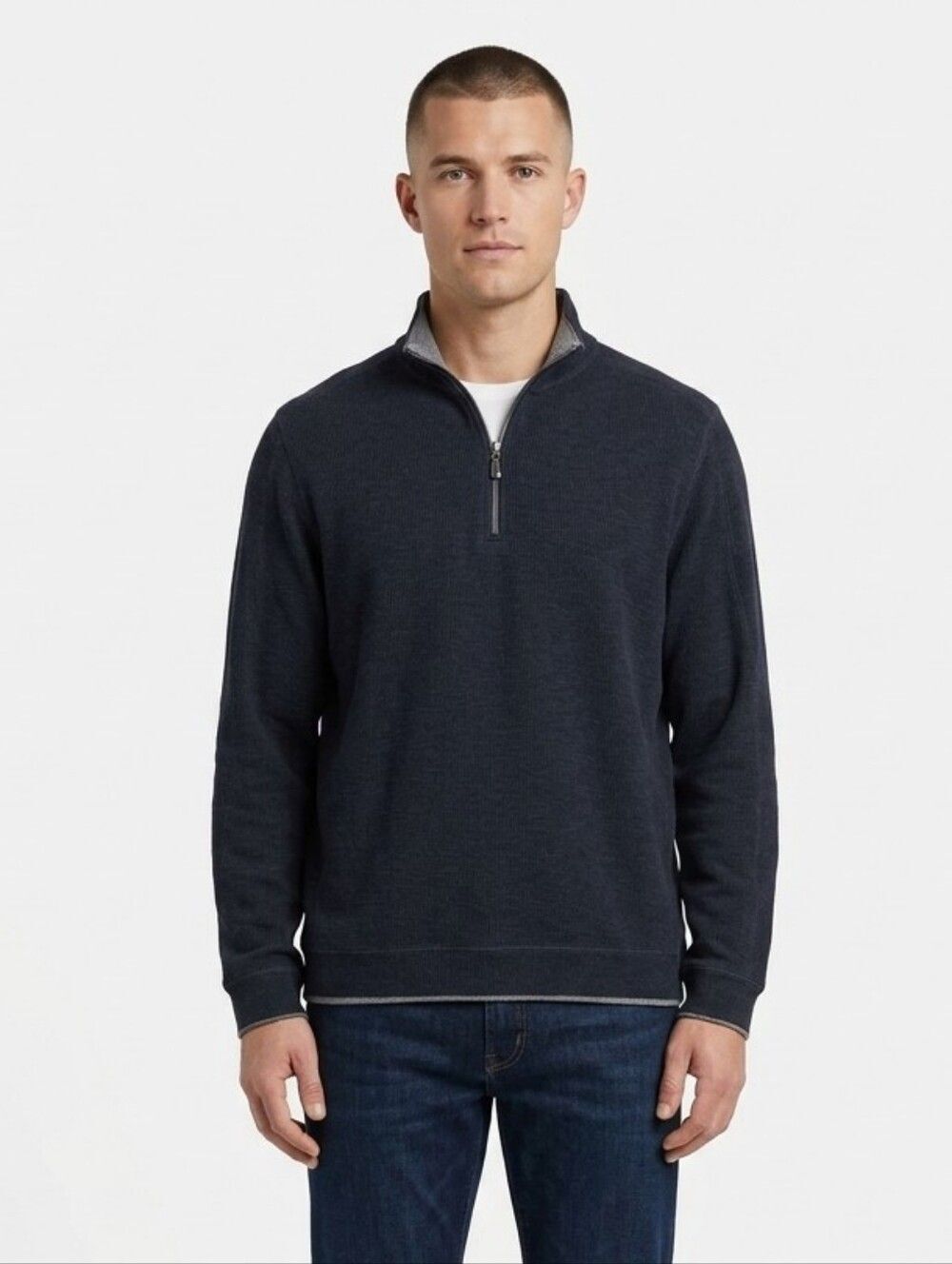 Tommy Bahama Flip View Reversible Quarter-Zip Sweater Men's Big & Tall 2XL 3XL